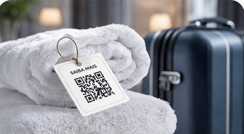 Toalhas com tag QR Code